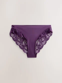 Plum Purple/Floral Print - Onderbroek met hoge pijpen 2 Pak
