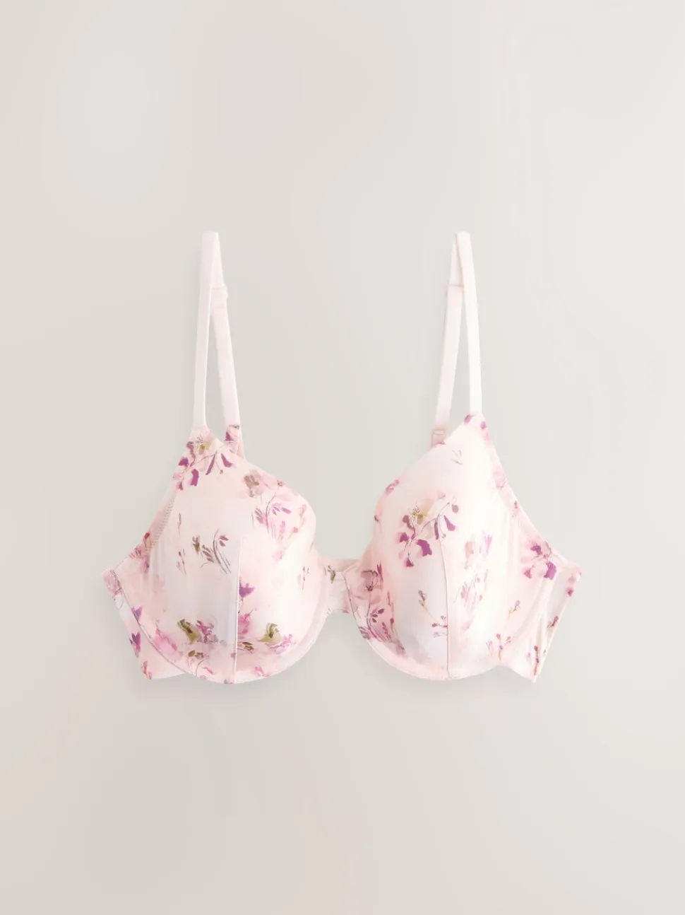 Plum Purple/Floral Print - A-E Afvlakkende Ultimate Comfort Beha's 2 Verpakking