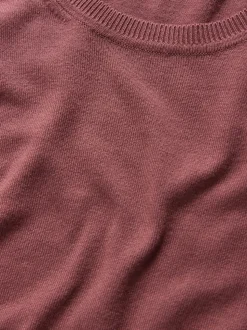 Plum/Donkerroze/Bruin - The Set fijngebreide T-shirts