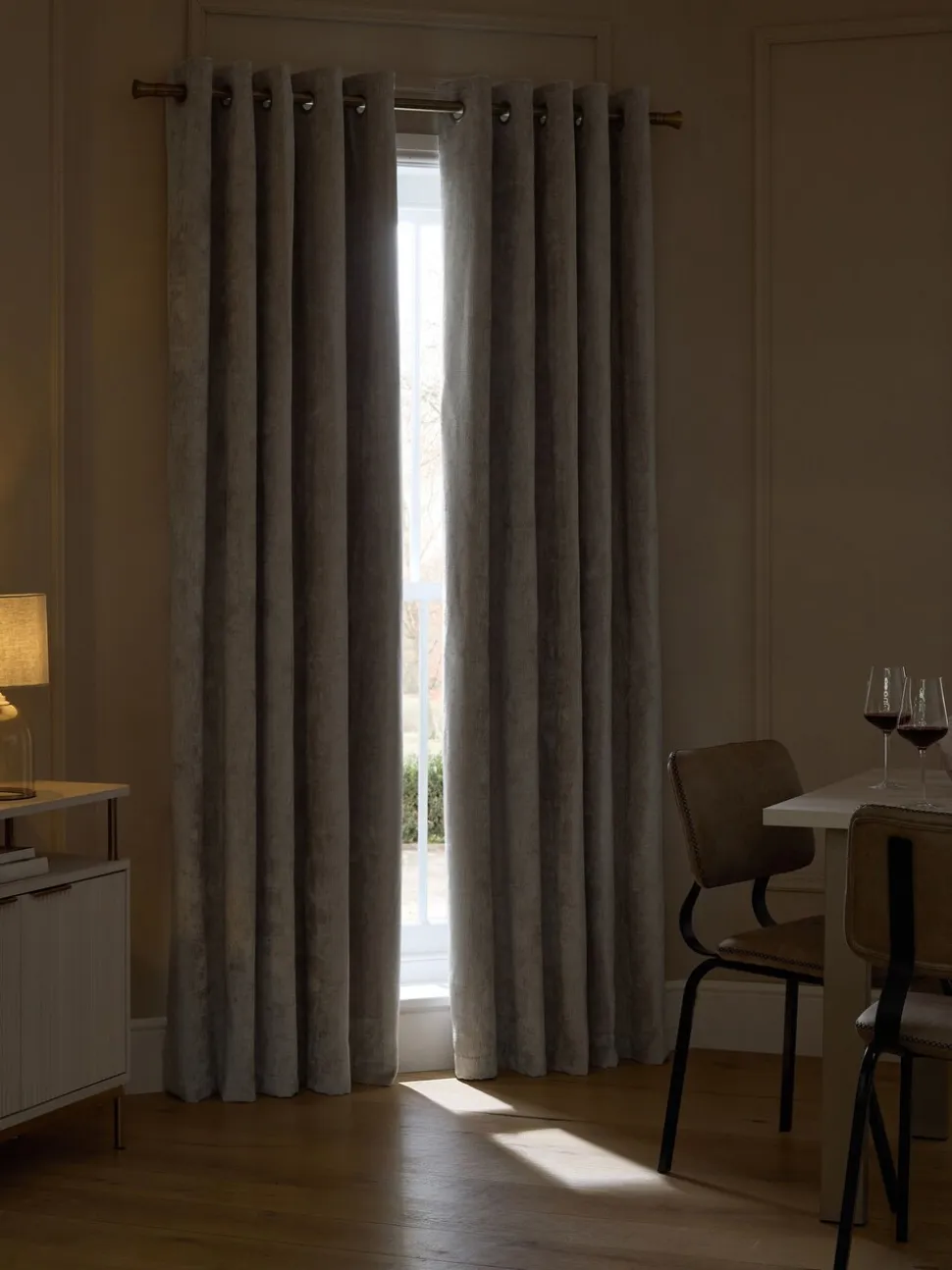 Plush Chenille Eyelet Curtains