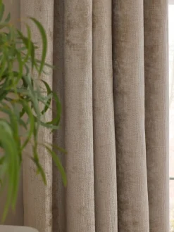 Plush Chenille Eyelet Curtains