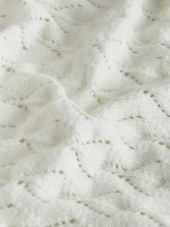 Pointelle Stitch Knitted Blanket
