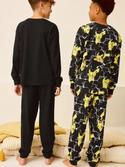 Pokémon geel/zwart - Verpakking van 2 pyjama's met lange mouwen (4-16 jr)
