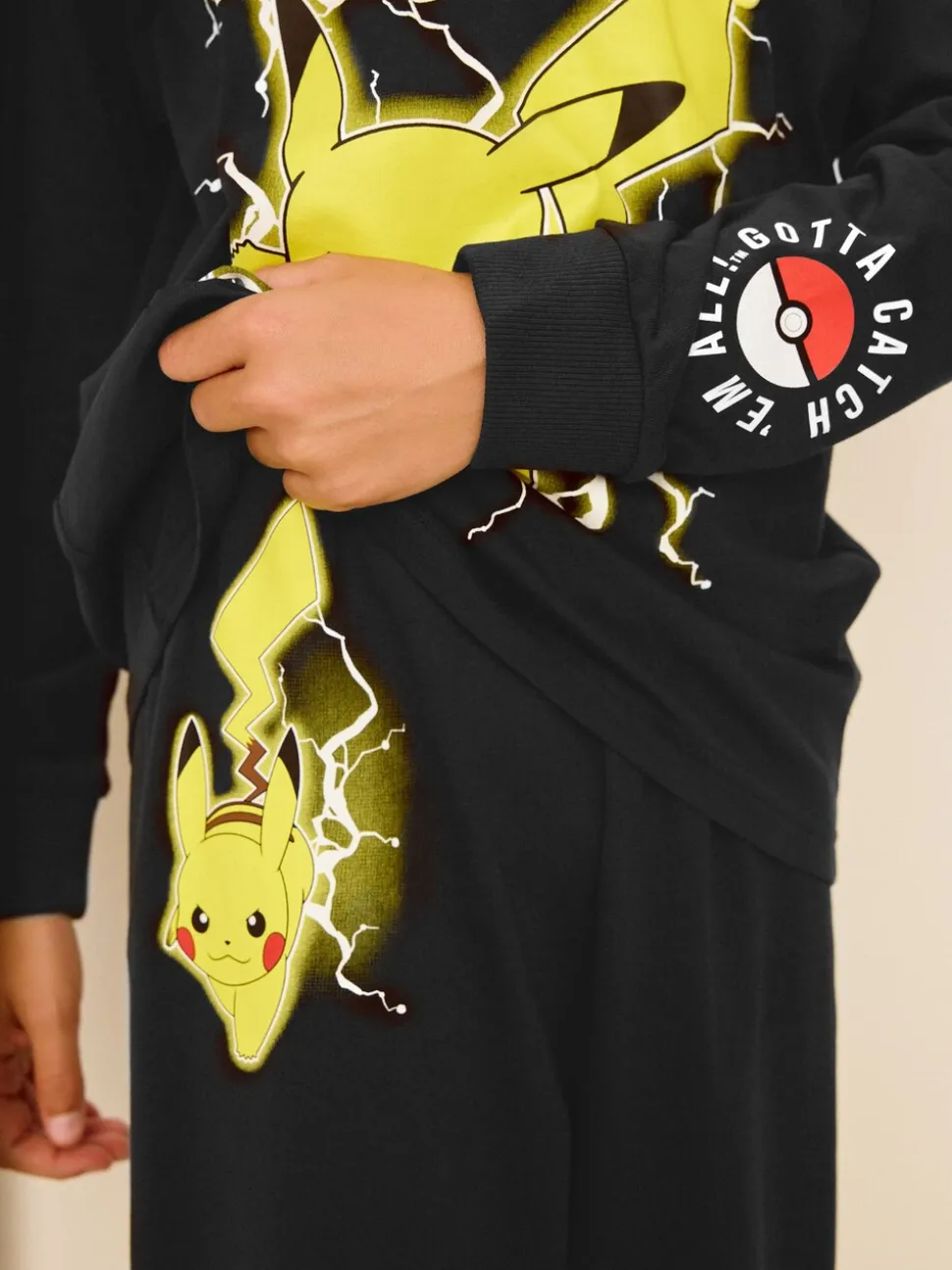 Pokémon geel/zwart - Verpakking van 2 pyjama's met lange mouwen (4-16 jr)