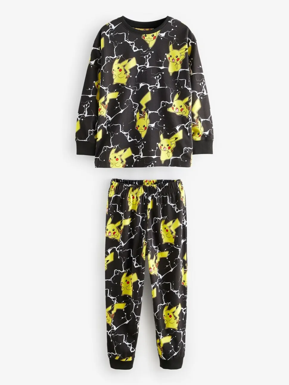 Pokémon geel/zwart - Verpakking van 2 pyjama's met lange mouwen (4-16 jr)