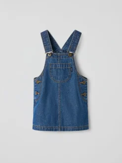 Polarn O. Pyret Cotton Denim Dungaree Dress