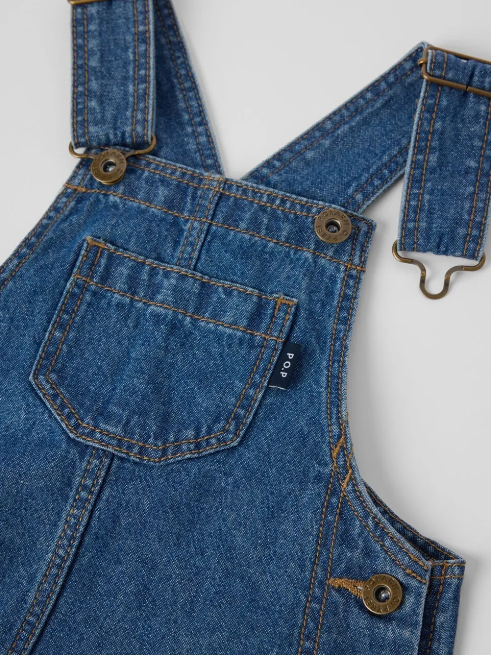 Polarn O. Pyret Cotton Denim Pinafore