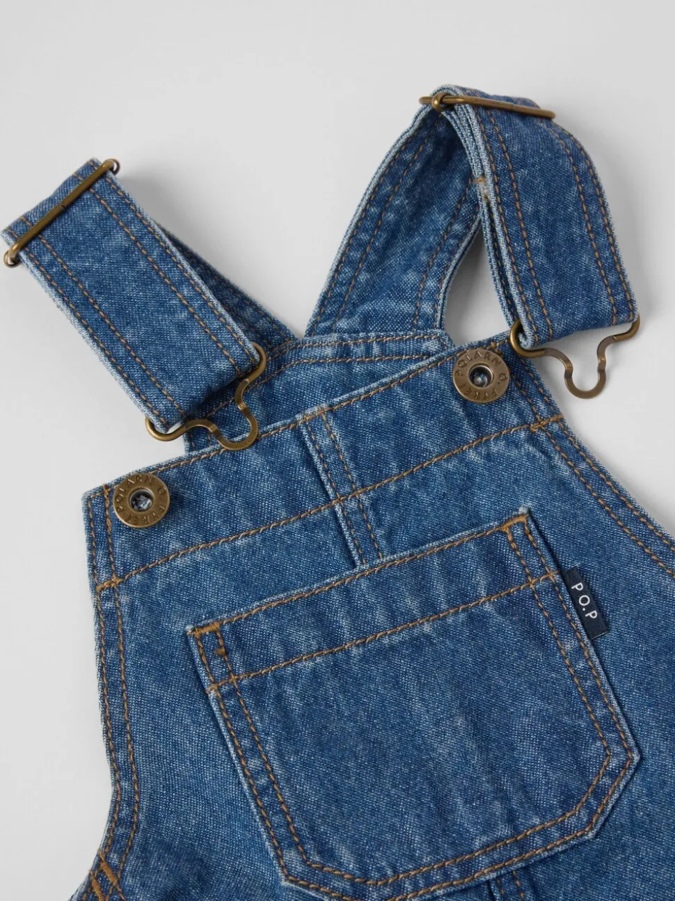 Polarn O. Pyret Cotton Denim Dungarees