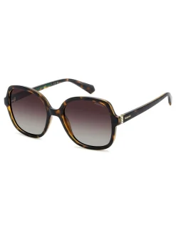 Polaroid Brown Square Sunglasses With Jewel Embellishment