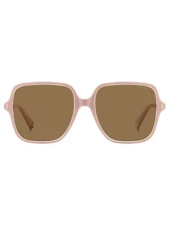 Polaroid Oversized Pink Square Sunglasses