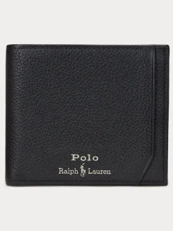 Polo Ralph Lauren Pebble Leather Billfold Logo Wallet