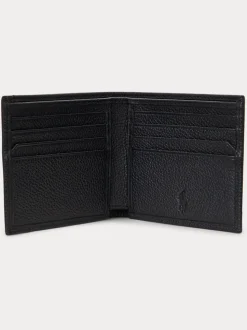 Polo Ralph Lauren Pebble Leather Billfold Logo Wallet