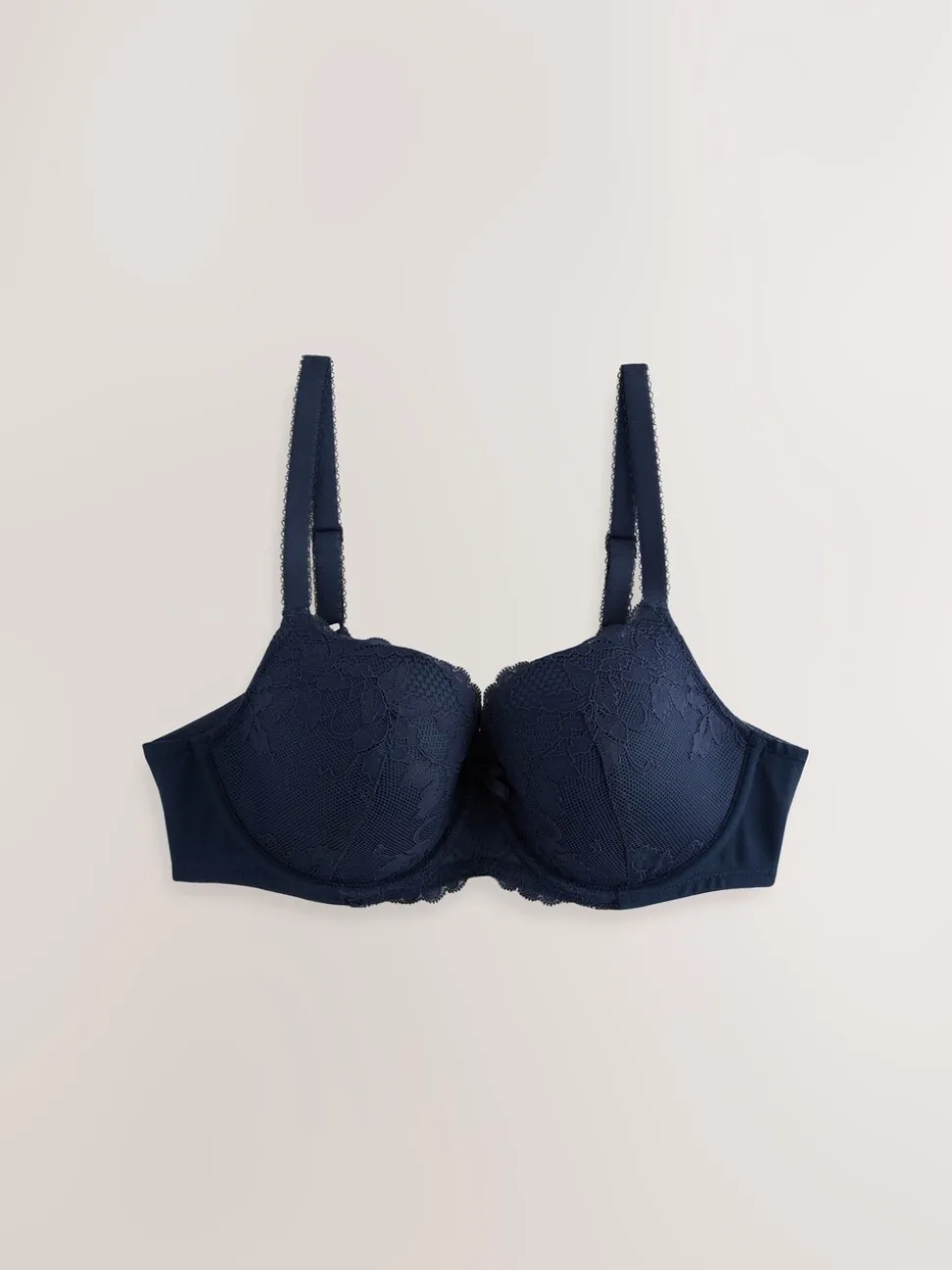 Praline huidskleur/donkerblauw - Verpakking van 2 kanten beha's cup DD+