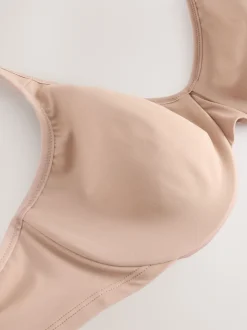 Praline nude - DD+ Supersoft Comfort Padded Strap Minimising Full Cup Bra