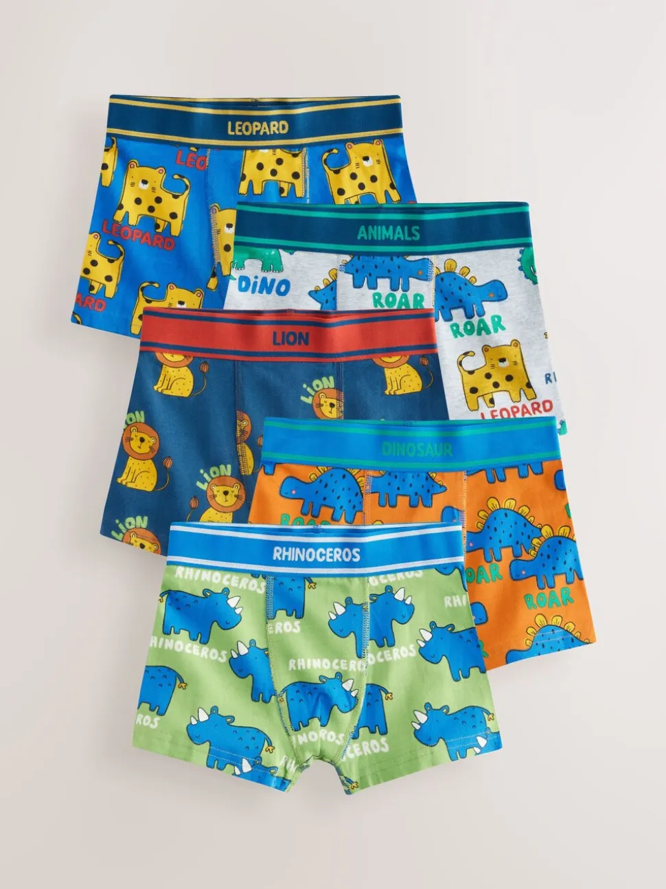 Primaire dieren - Verpakking van 5 boxershorts (1,5 - 16 jr)