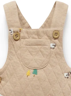Purebaby Quilted Embroidered Dungarees