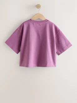 Purple Croissant - Oversized T-shirt met grafische print (3-16jr)