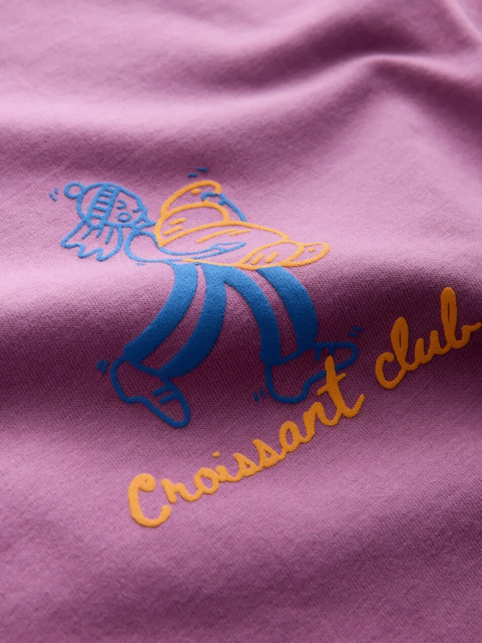 Purple Croissant - Oversized T-shirt met grafische print (3-16jr)