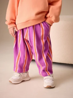 Purple Orange Stripe - Broek met wijde kortere pijpen (3mnd -7jr)