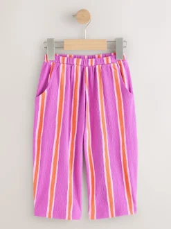 Purple Orange Stripe - Broek met wijde kortere pijpen (3mnd -7jr)
