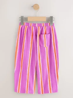 Purple Orange Stripe - Broek met wijde kortere pijpen (3mnd -7jr)
