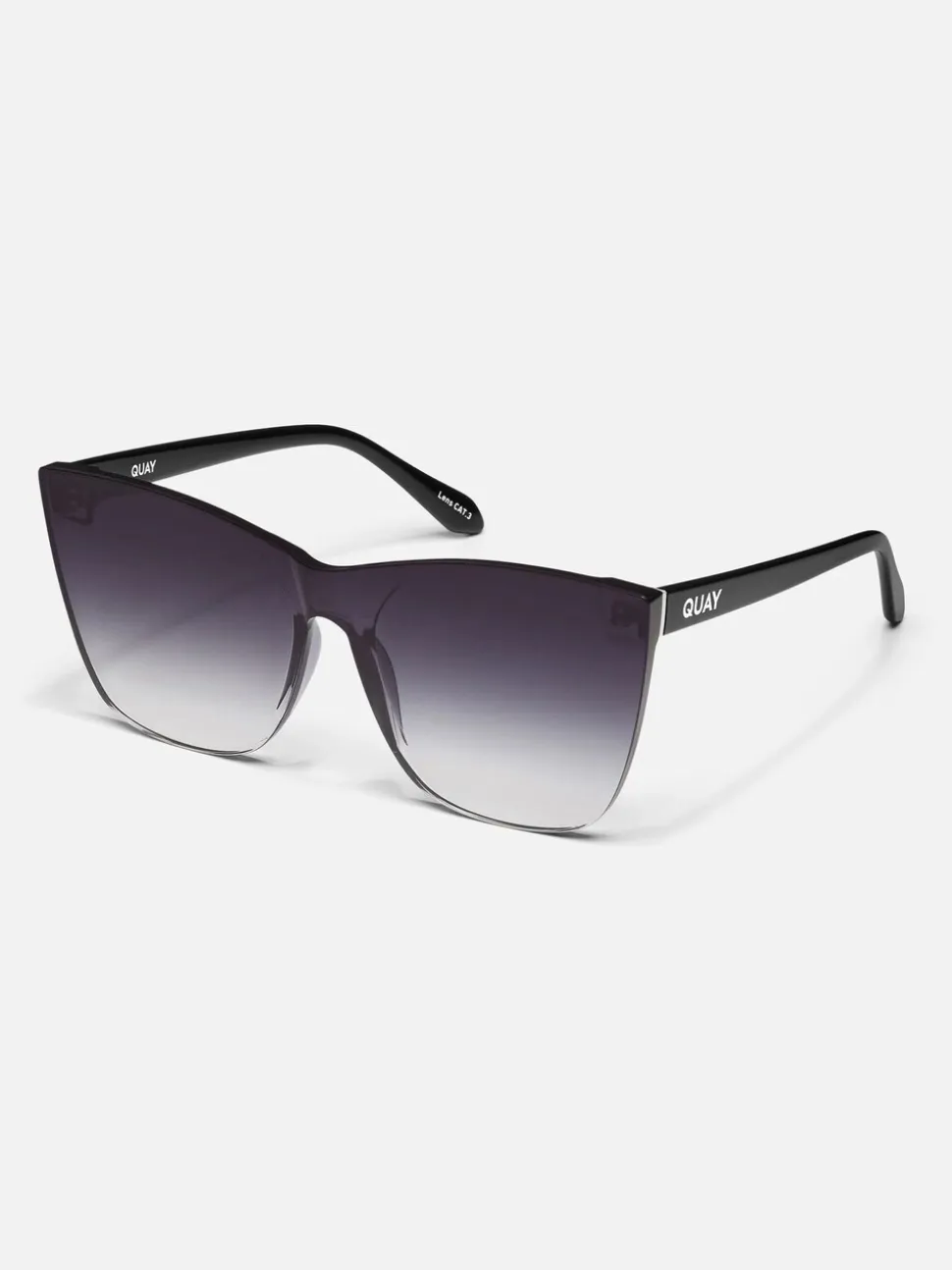QUAY Come Thru Black Sunglasses