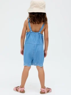 Raffya Rachel Embroidered 100% Cotton Romper