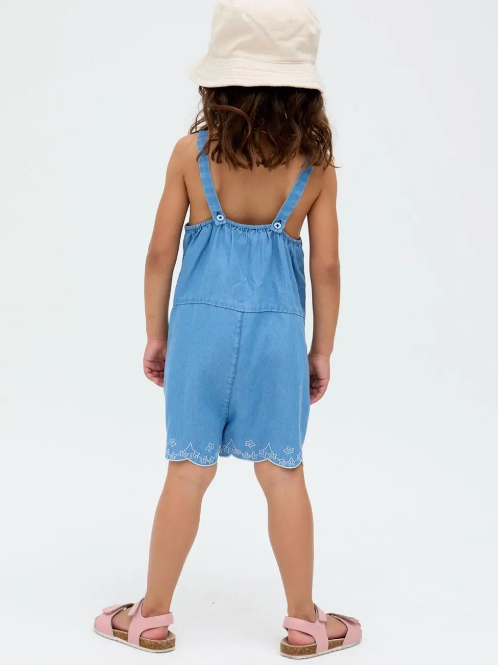 Raffya Rachel Embroidered 100% Cotton Romper