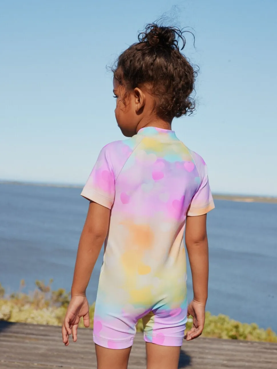 Rainbow Ombre Hearts - Zonbeschermend badpak (3 mnd-10 jr)