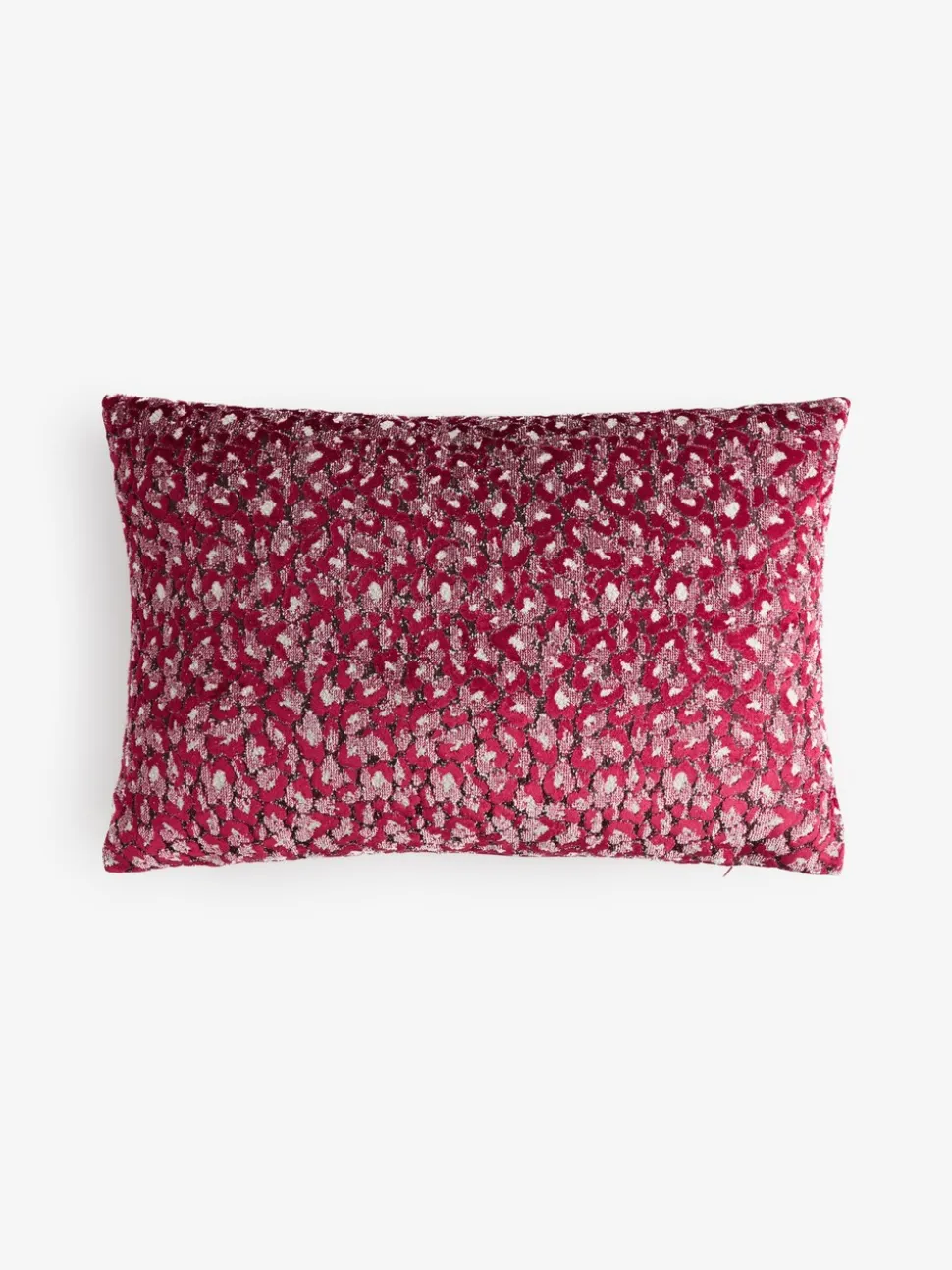 Raspberry Pink 40 X 59cm Cut Velvet Cherry Blossom Abstract Cushion