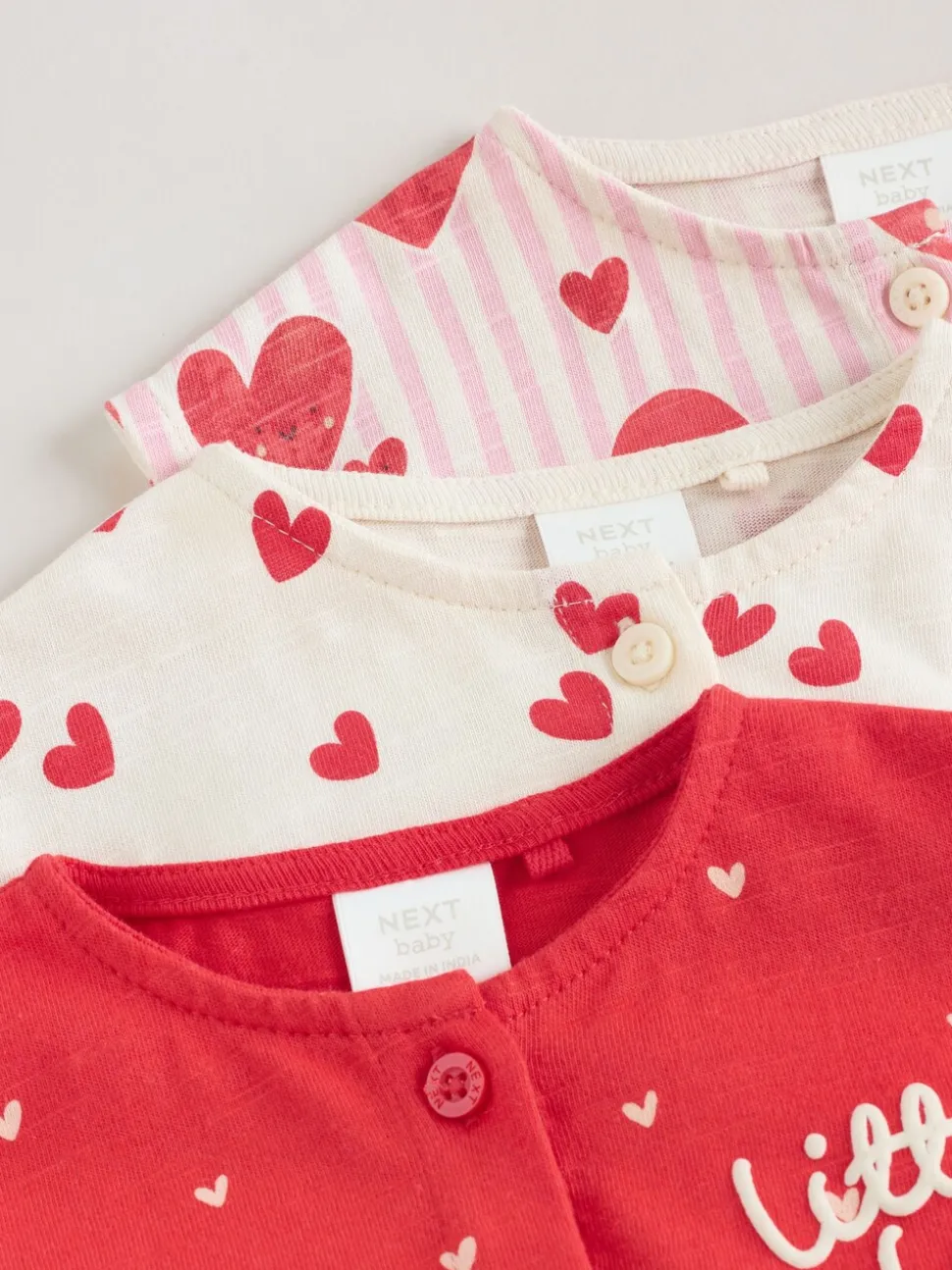 Red Heart Printed Button Through - romperpakje