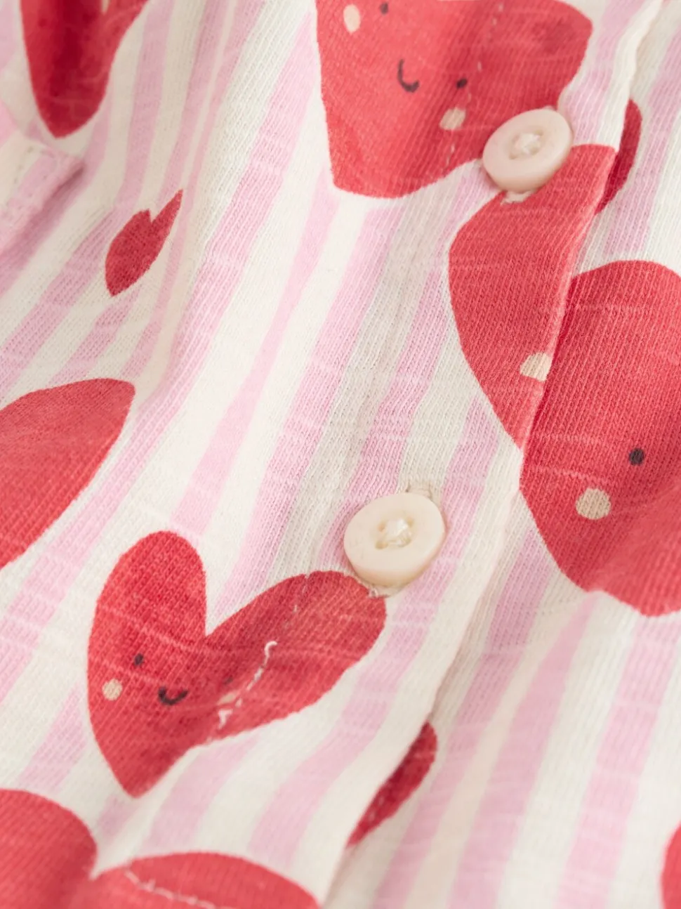 Red Heart Printed Button Through - romperpakje