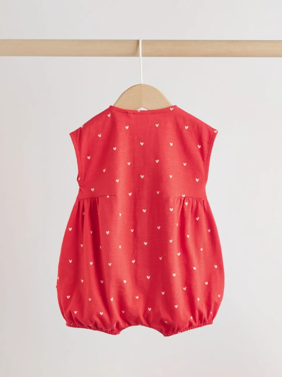 Red Heart Printed Button Through - romperpakje