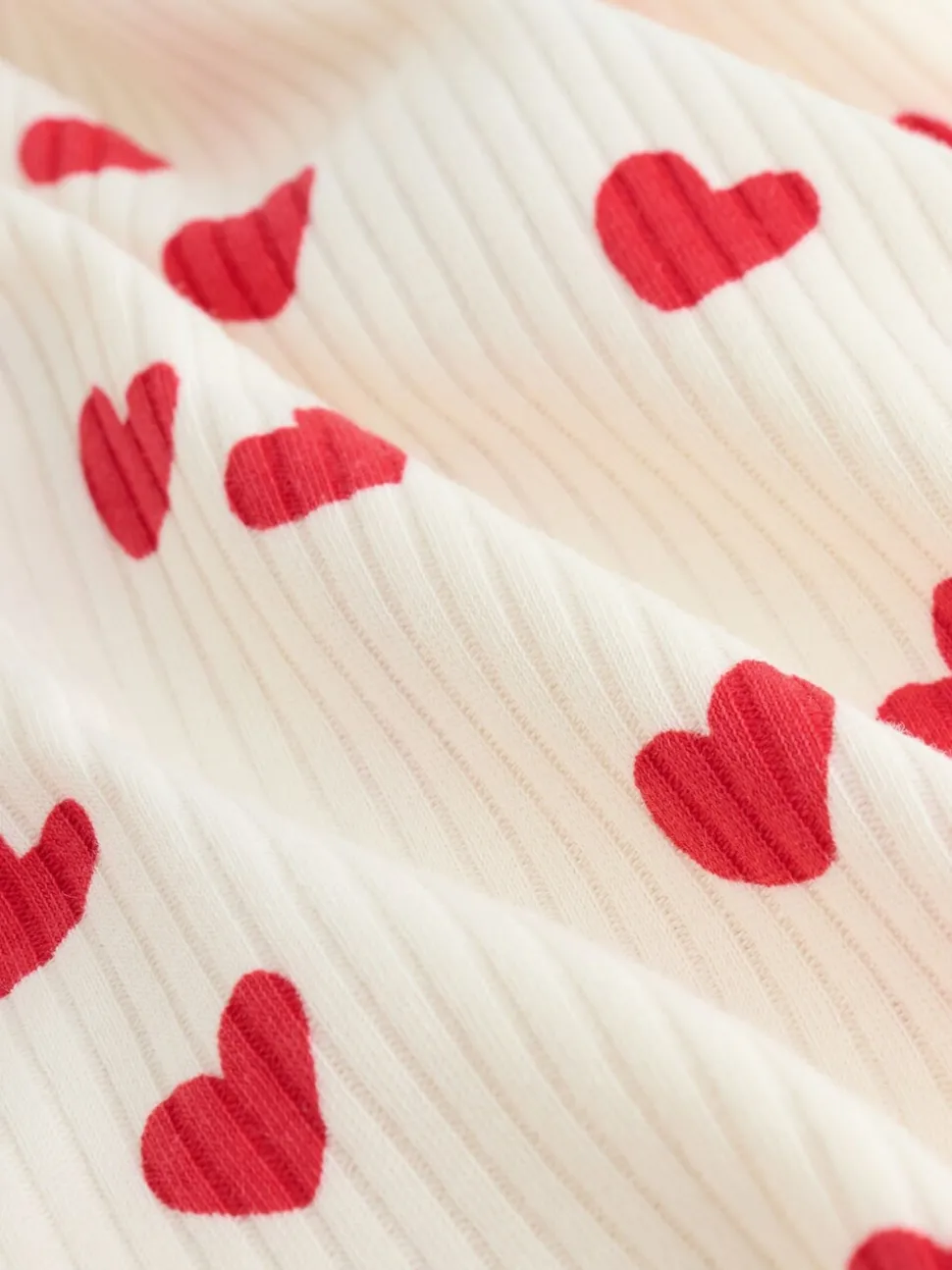 Red Heart Valentines - Valentines Two Way Zip Baby Sleepsuit (0-2yrs)