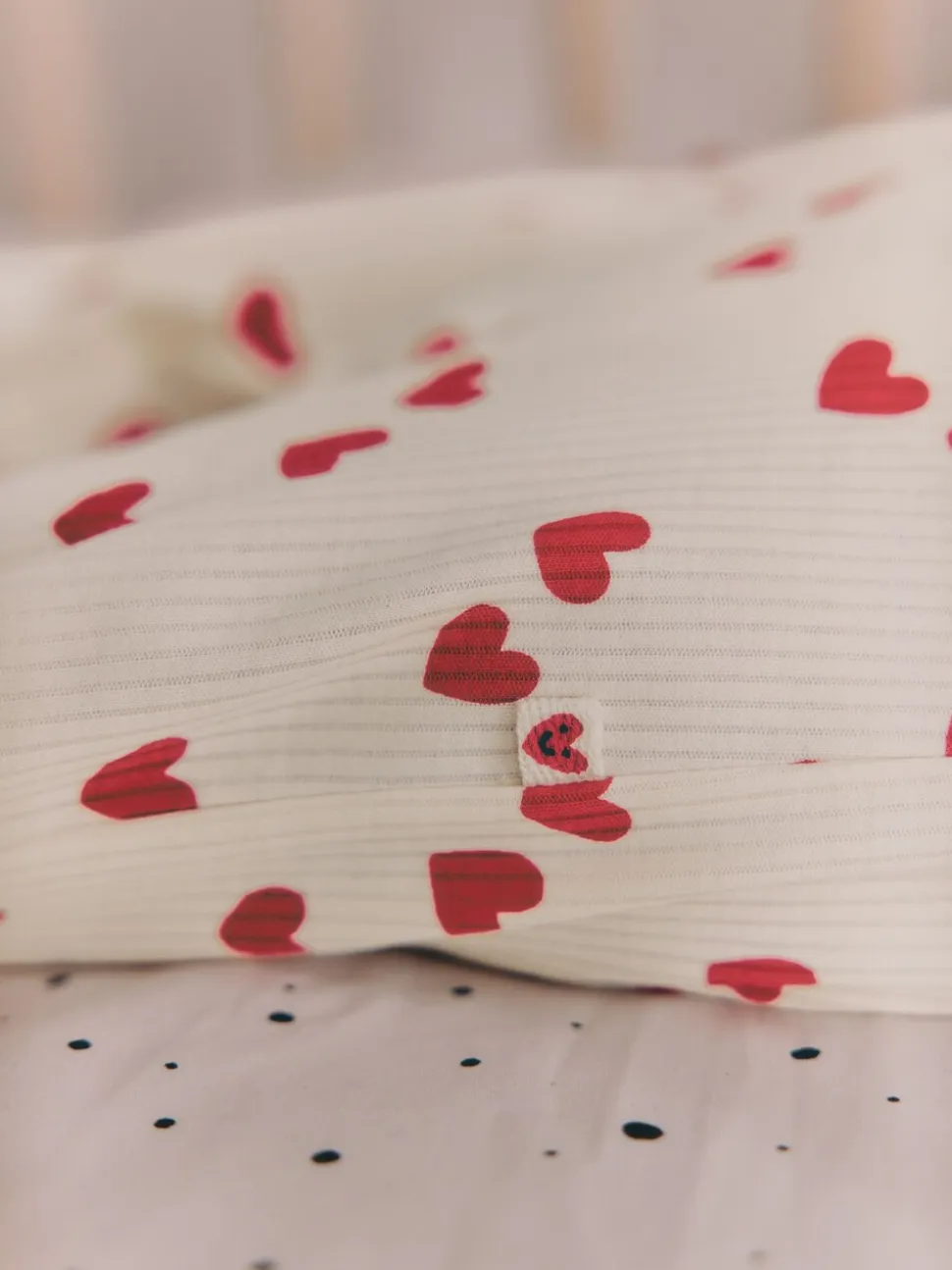 Red Heart Valentines - Valentines Two Way Zip Baby Sleepsuit (0-2yrs)