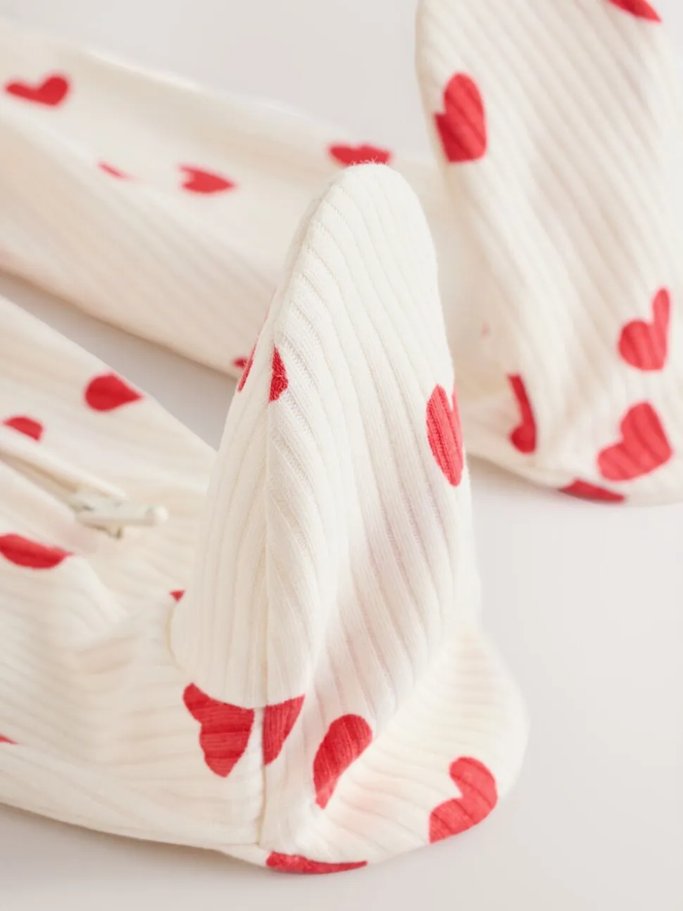 Red Heart Valentines - Valentines Two Way Zip Baby Sleepsuit (0-2yrs)
