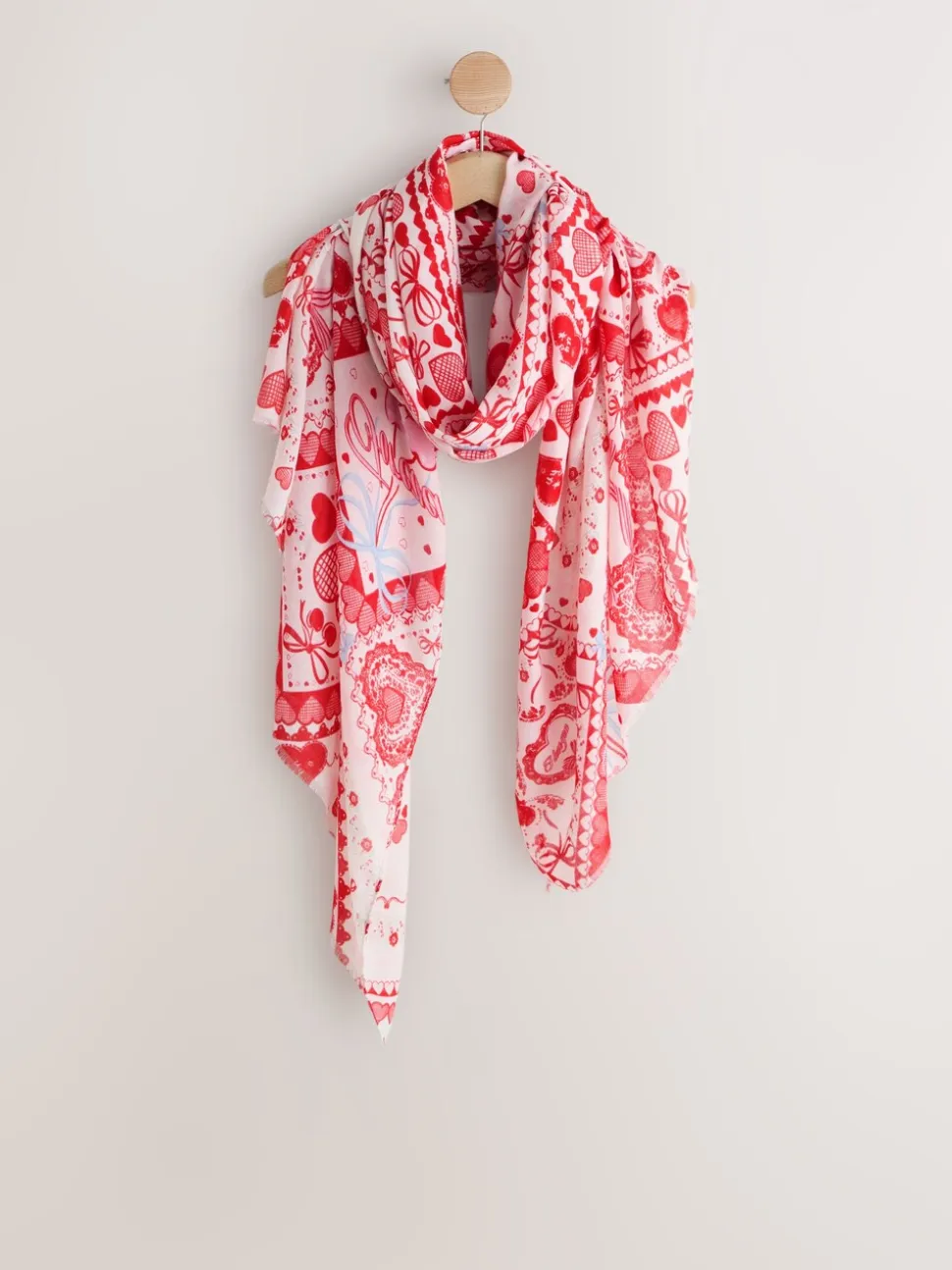 Red Valentine Patchwork - Lichte sjaal