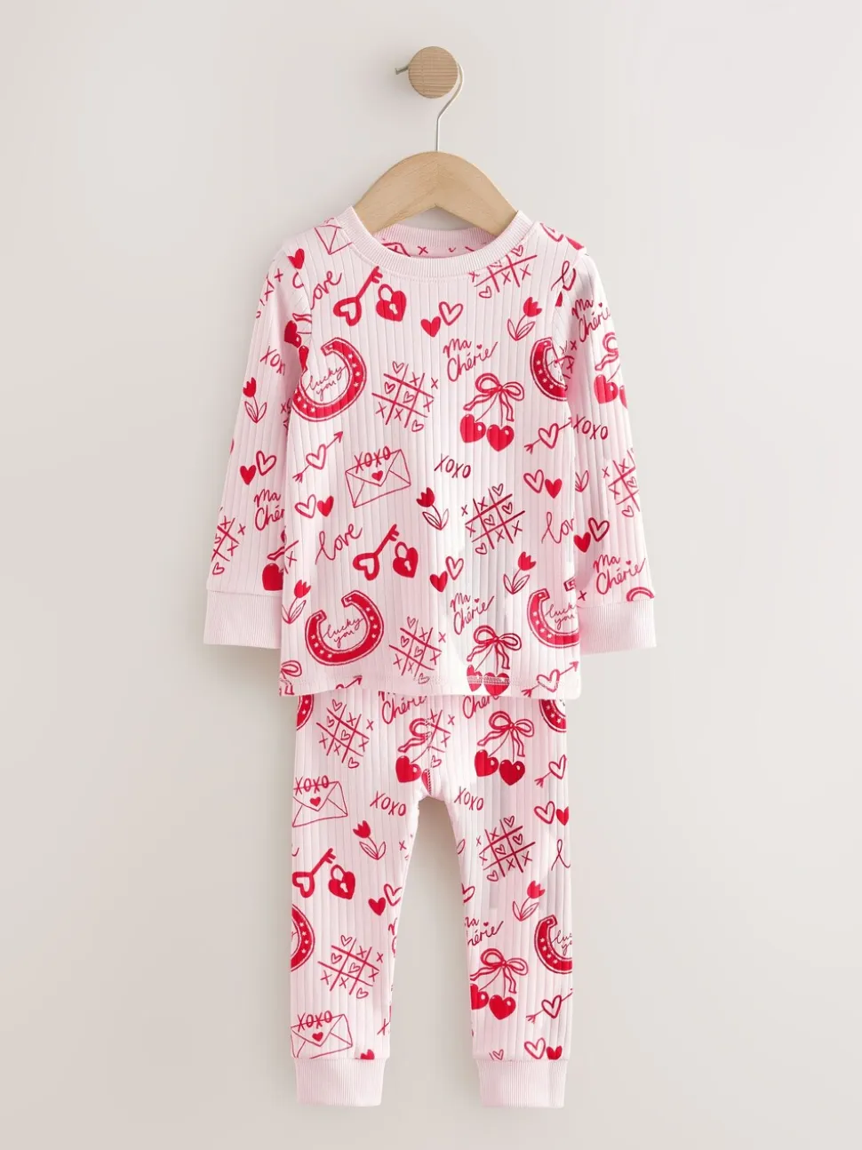 Red/Pink Valentines - Behaaglijke pyjama (9 mnd-12 jr)