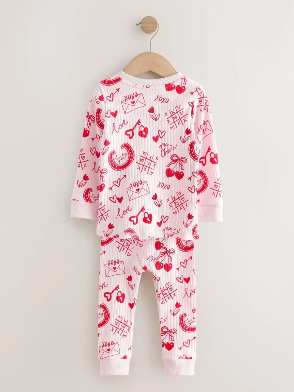 Red/Pink Valentines - Behaaglijke pyjama (9 mnd-12 jr)