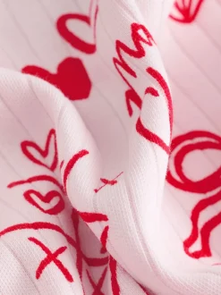Red/Pink Valentines - Behaaglijke pyjama (9 mnd-12 jr)