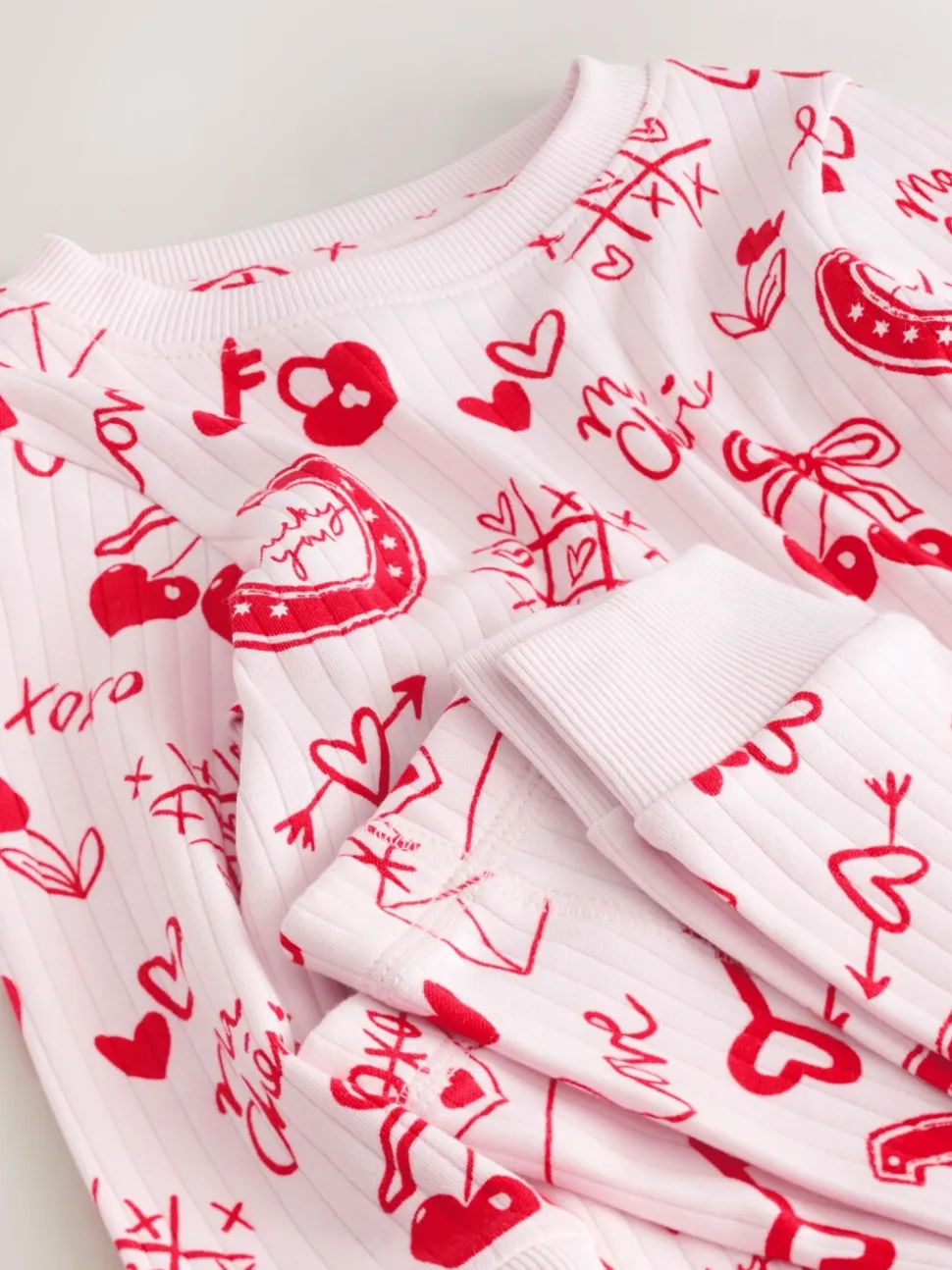 Red/Pink Valentines - Behaaglijke pyjama (9 mnd-12 jr)