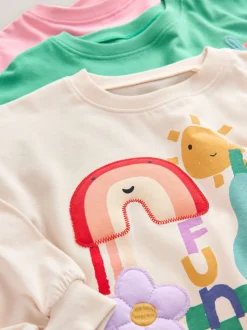 Regenboog - Character tops met lange mouwen verpakking van 3 (3mnd -7jr)