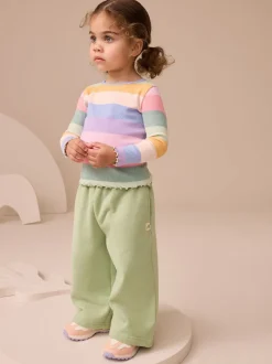 Regenboog - Geribbeld T-shirt met lange mouwen (3mnd-7jr)