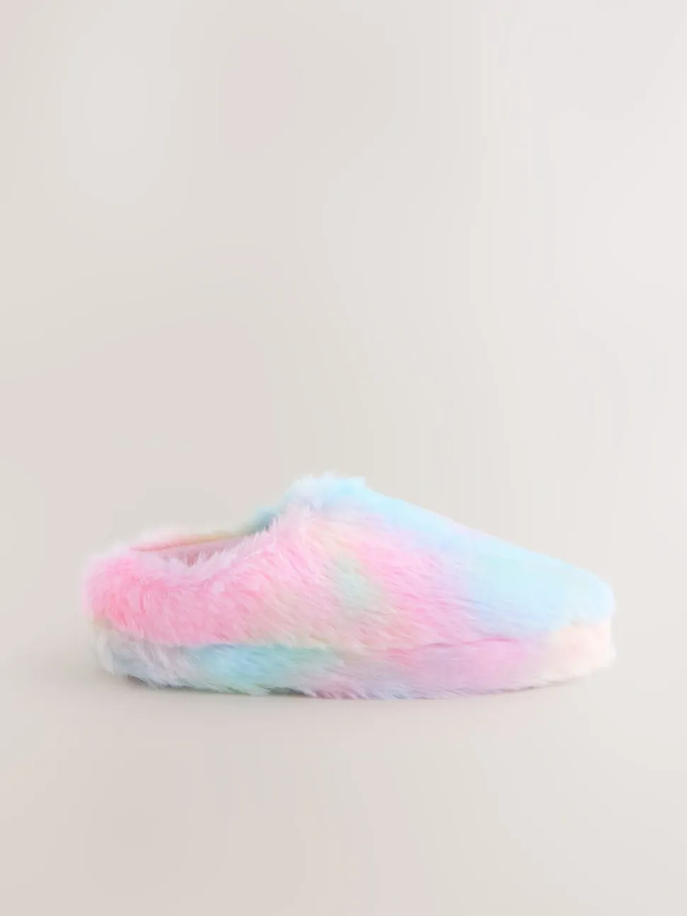Regenboog - Pantoffels met imitatiebont