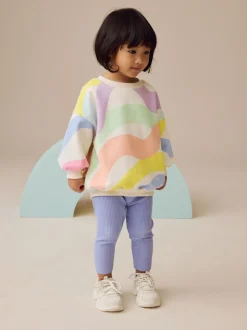 Regenboog - Set met sweatshirt en legging (3 mnd-7 jr)