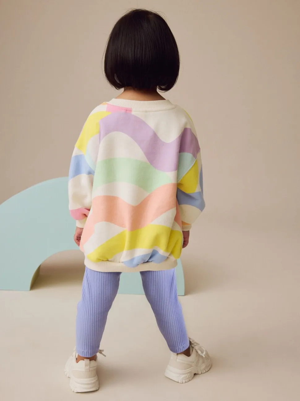 Regenboog - Set met sweatshirt en legging (3 mnd-7 jr)
