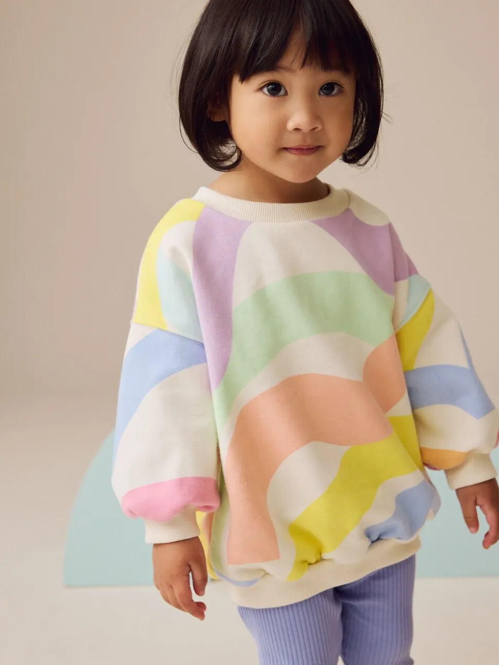 Regenboog - Set met sweatshirt en legging (3 mnd-7 jr)
