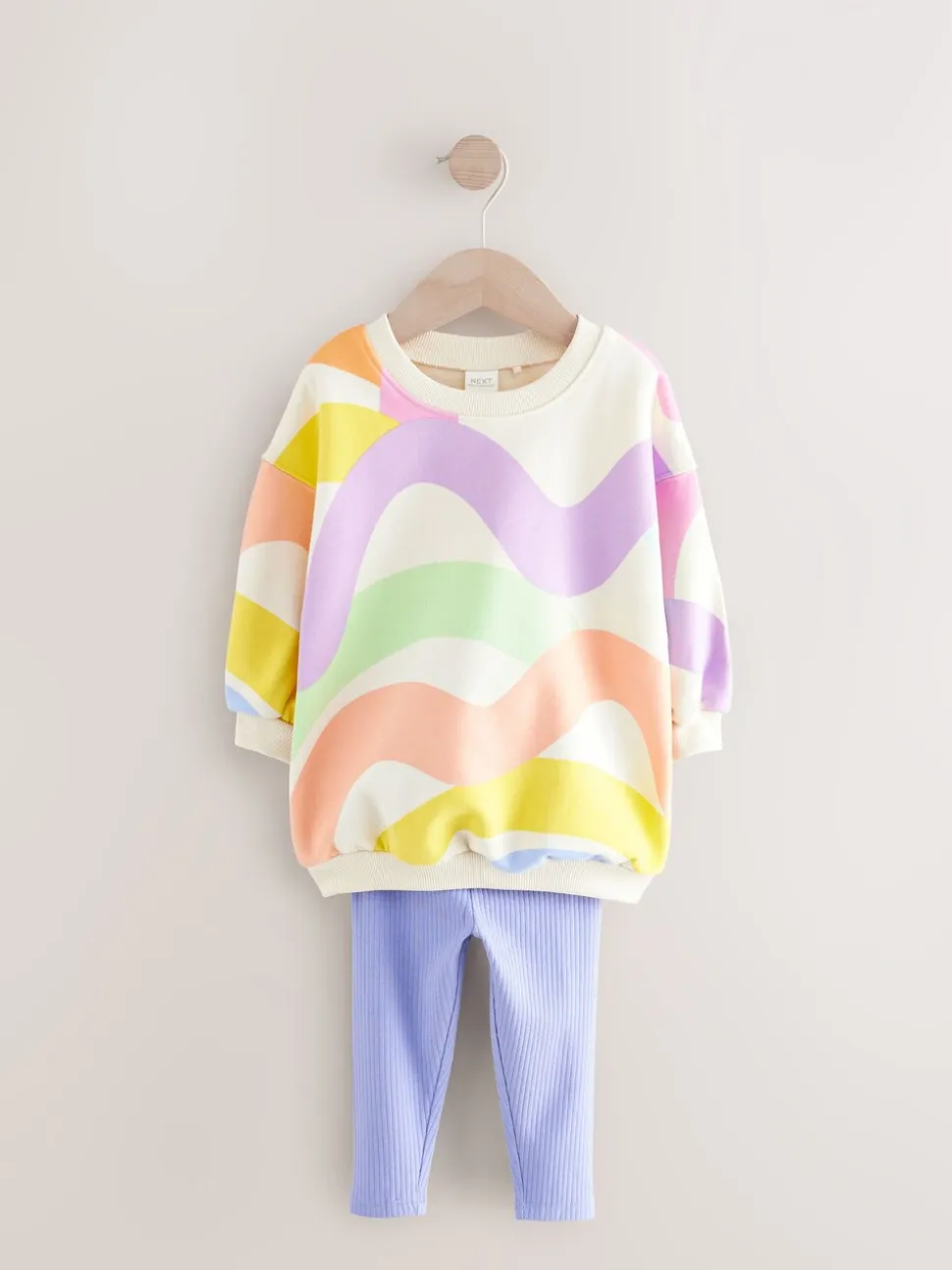 Regenboog - Set met sweatshirt en legging (3 mnd-7 jr)