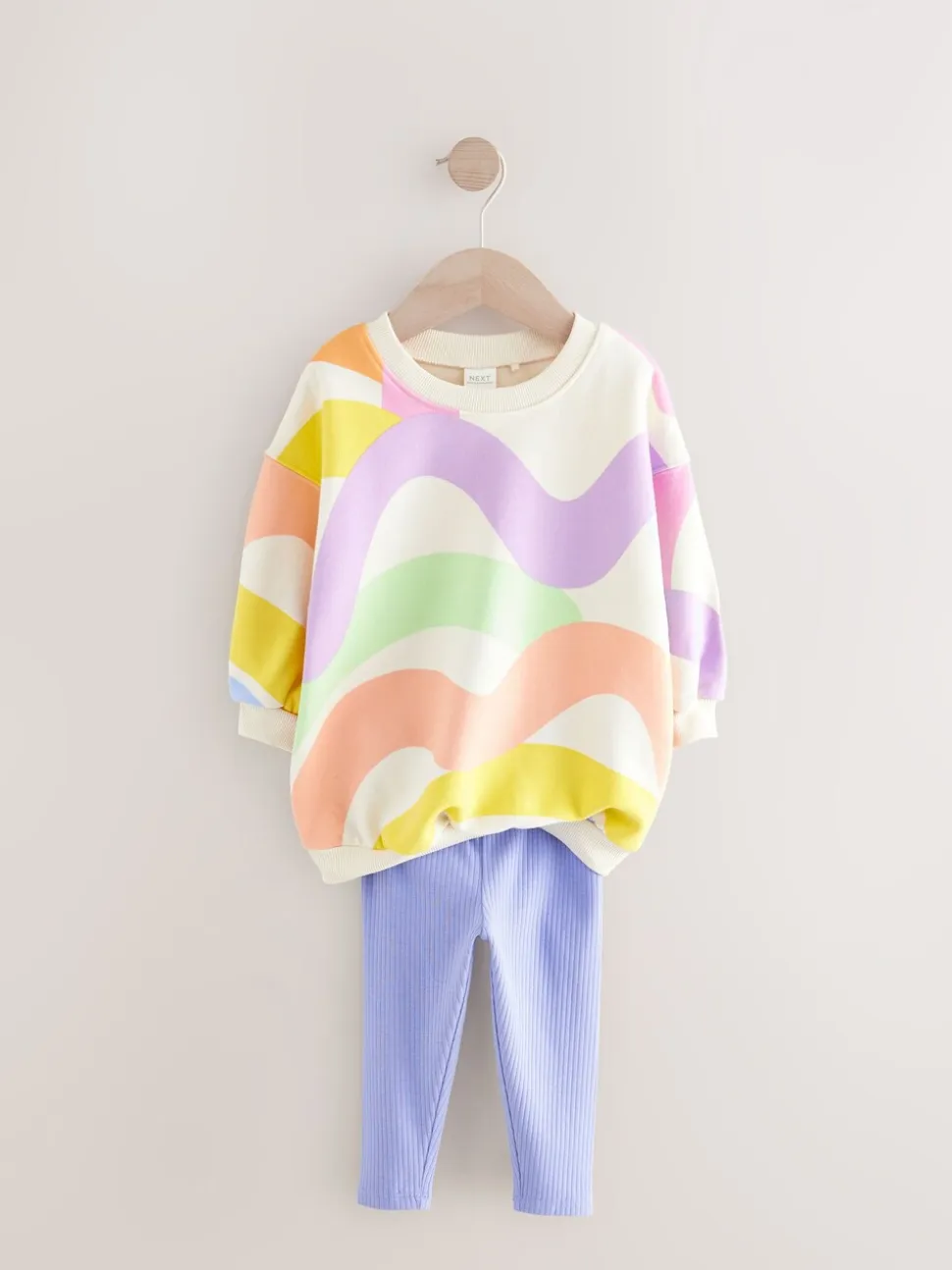 Regenboog - Set met sweatshirt en legging (3 mnd-7 jr)