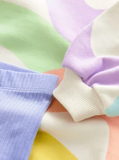 Regenboog - Set met sweatshirt en legging (3 mnd-7 jr)